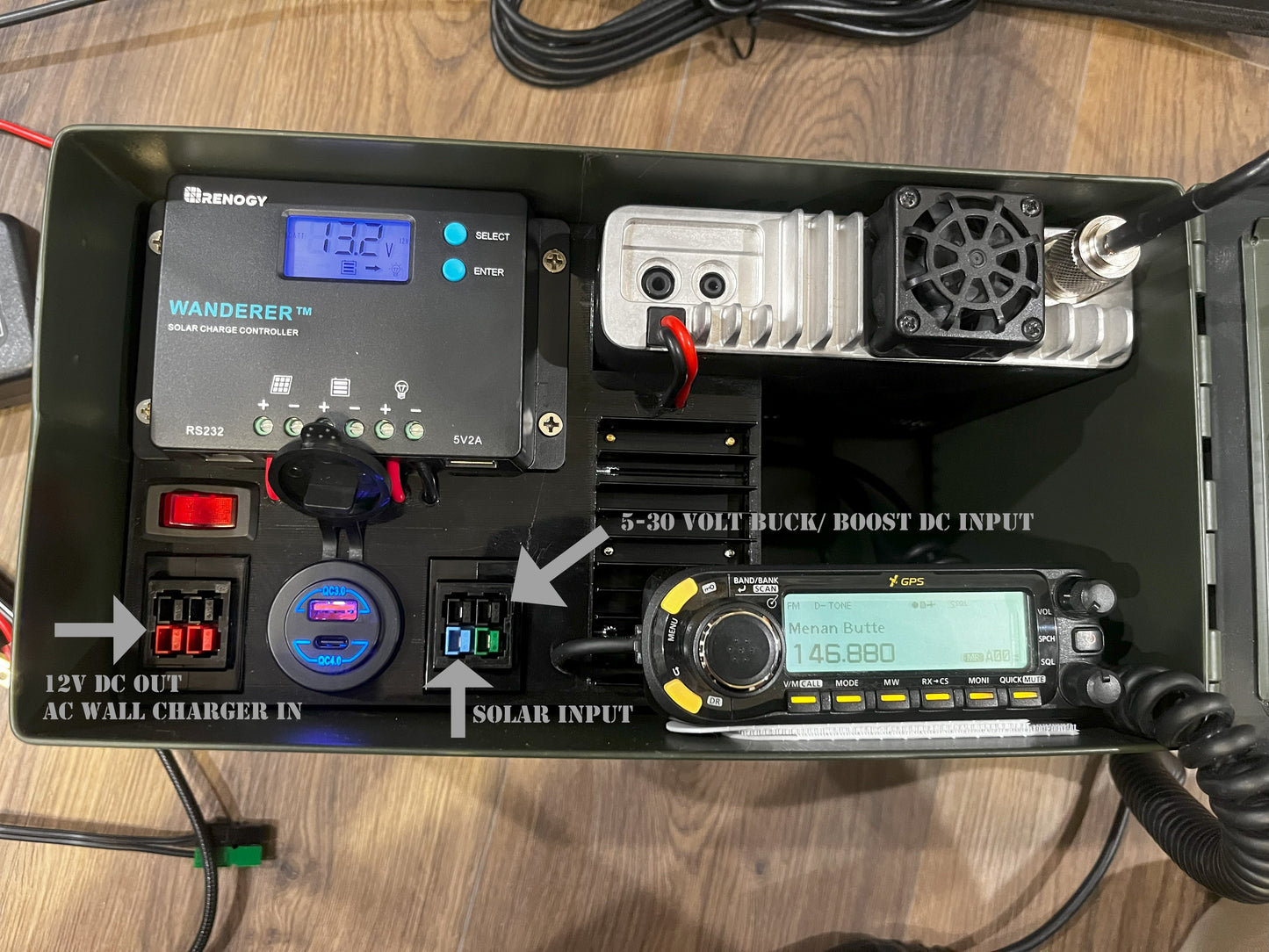 Ham radio multiple power supply options